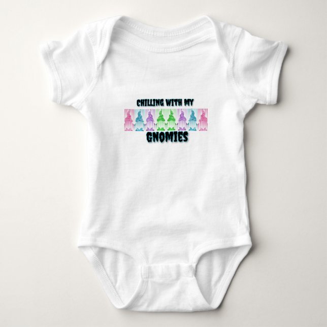 gnome design baby bodysuit (Front)