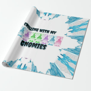 gnome design wrapping paper