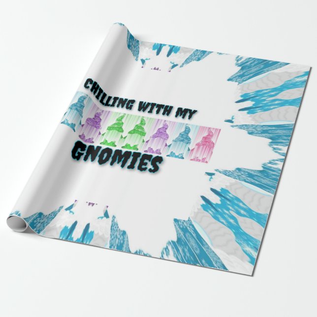 gnome design wrapping paper (Unrolled)