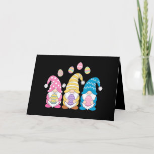 Gnome Easter Colourful Cute Eggs Spring Holiday Thank You Card