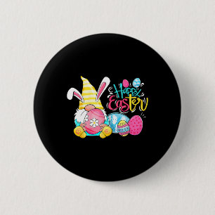 Gnome Easter Egg Hunt Gnomes Bunny Happy Easter Da 6 Cm Round Badge