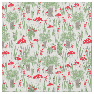 Gnome Fabric: "Gnome Hide-and-Seek" Fabric