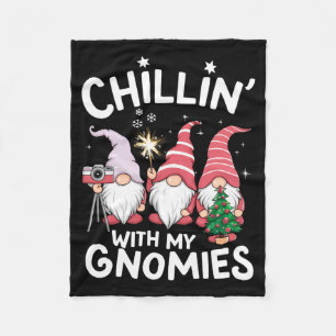 Gnome Family Christmas Chillin With My Gnomies _1  Fleece Blanket