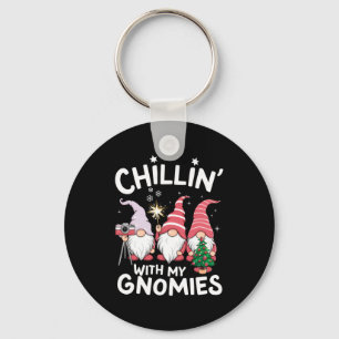 Gnome Family Christmas Chillin With My Gnomies _1 Key Ring