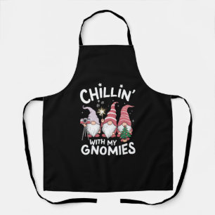Gnome Family Christmas Chillin With My Gnomies Apron