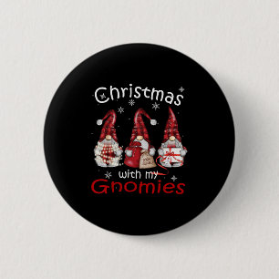 Gnome Family Christmas For Women Men - Buffalo Pla 6 Cm Round Badge