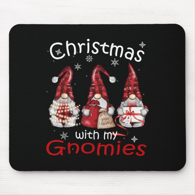 Gnome Family Christmas For Women Men - Buffalo Pla Mouse Mat (Front)