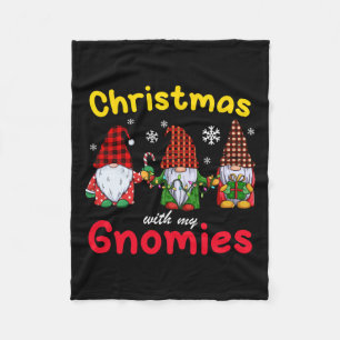 Gnome Family Christmas For Women Men Gnome Lover Fleece Blanket