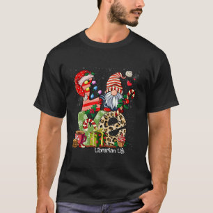Gnome Family Christmas For Women Men LOVE Libraria T-Shirt