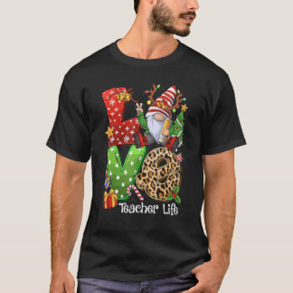 Gnome Family Christmas For Women Men - LOVE Teache T-Shirt