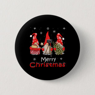 Gnome Family Christmas S For Women Men - Gnomies X 6 Cm Round Badge