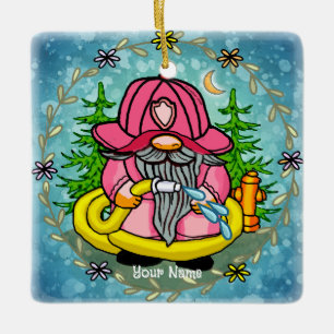 Gnome Firefighter Ornament