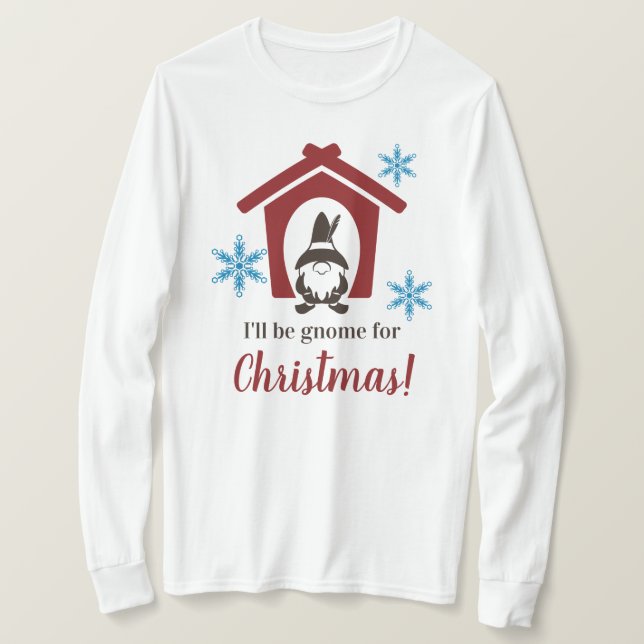Gnome for Christmas Custom Colours T-Shirt (Design Front)