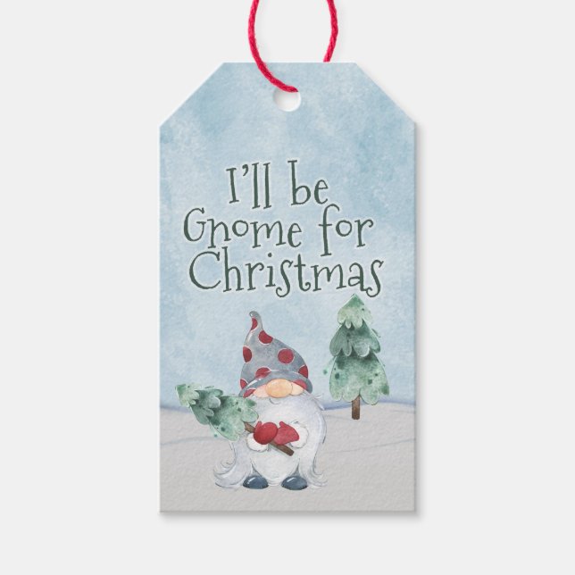 Gnome for Christmas Gift Tags (Front)