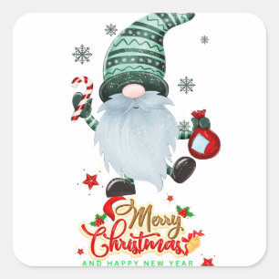 Gnome for Christmas Square Sticker