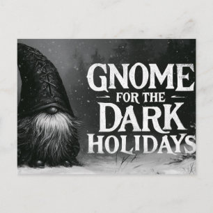 Gnome for the Dark Holidays Spooky Winter Design Postcard
