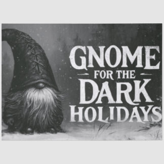 Gnome for the Dark Holidays Spooky Winter Design Tissue Paper