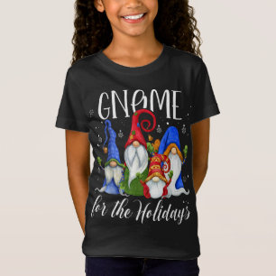 Gnome for the Holidays 3 Gnomes Christmas Xmas Fun T-Shirt