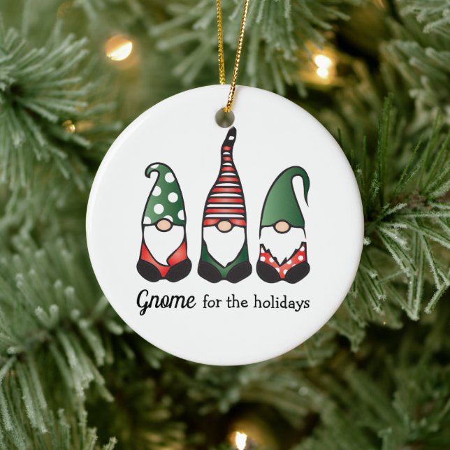 Gnome For The Holidays Ceramic Tree Decoration (Tree)