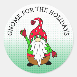 Gnome for the Holidays Christmas Classic Round Sticker