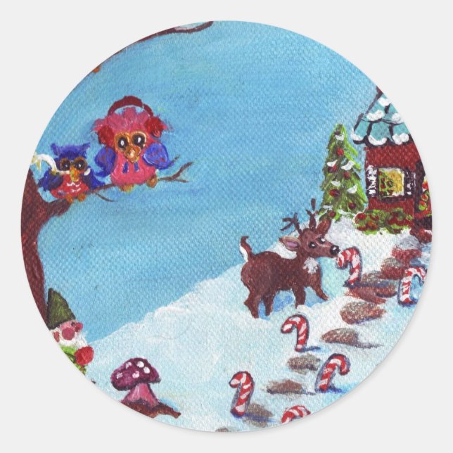 Gnome for the Holidays Envelope Seal or Sticker (Front)