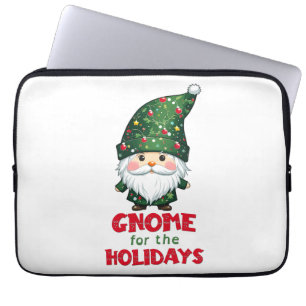 Gnome For The Holidays Funny & Adorable Christmas Laptop Sleeve