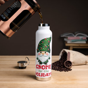 Gnome For The Holidays Funny & Adorable Christmas Water Bottle