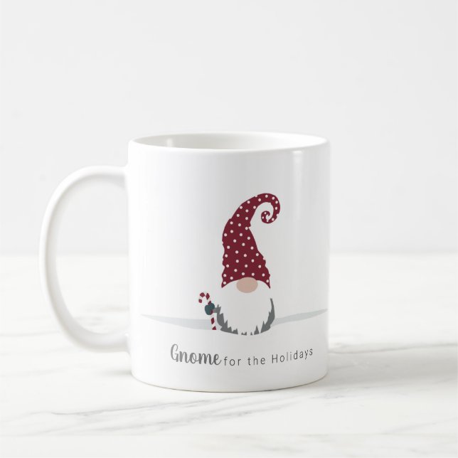 Gnome for the Holidays Scandinavian design Coffee Mug (Left)