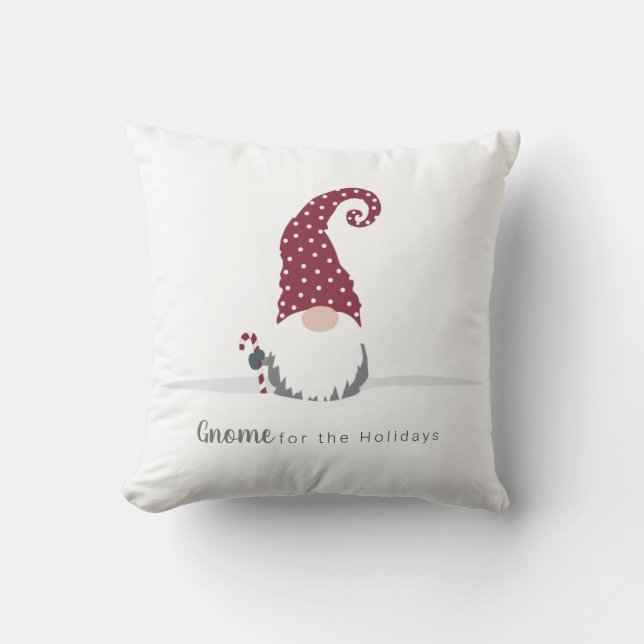 Gnome for the Holidays Scandinavian design Cushion (Front)