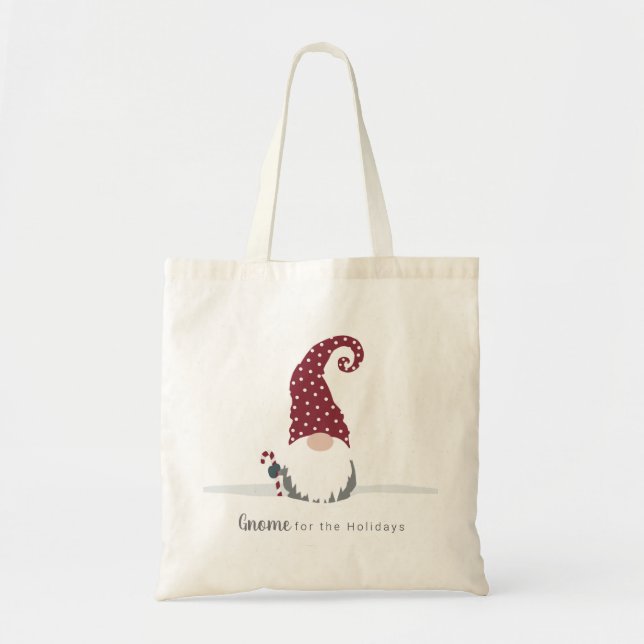 Gnome for the Holidays Scandinavian design Tote Bag (Front)