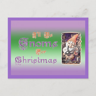 Gnome for Xmas crd Holiday Postcard