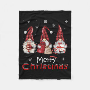 Gnome Funny Family Christmas Shirts Women 2024  Fleece Blanket