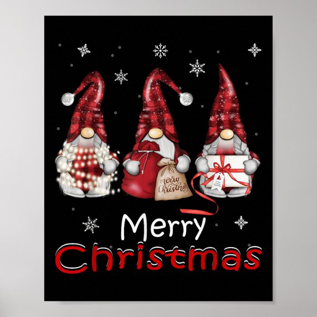 Gnome Funny Family Christmas Shirts Women 2024  Poster (Front)