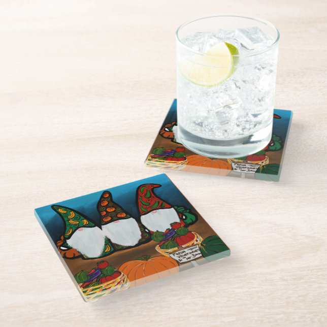 GNOME               GLASS COASTER (Angled)