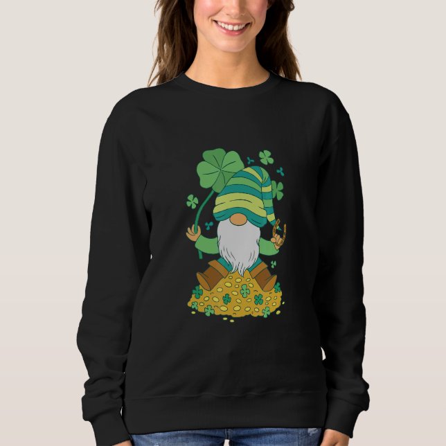 Gnome gold St Patrick green Sweatshirt (Front)