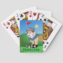 Gnome Golf Monogram Classic Playing Cards