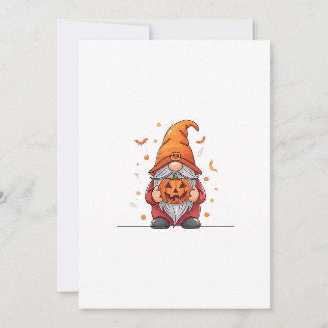 gnome halloween invitation (Front)