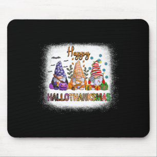 Gnome Halloween Thanksgiving Christmas Happy Hallo Mouse Mat