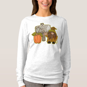 Gnome Happy Fall Y'all!   Orange Pumpkin   Sign T-Shirt
