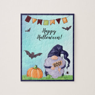 Gnome Happy Halloween Jigsaw Puzzle
