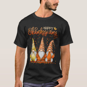 Gnome Happy Thanksgiving Autumn Fall Gnomies T-Shirt