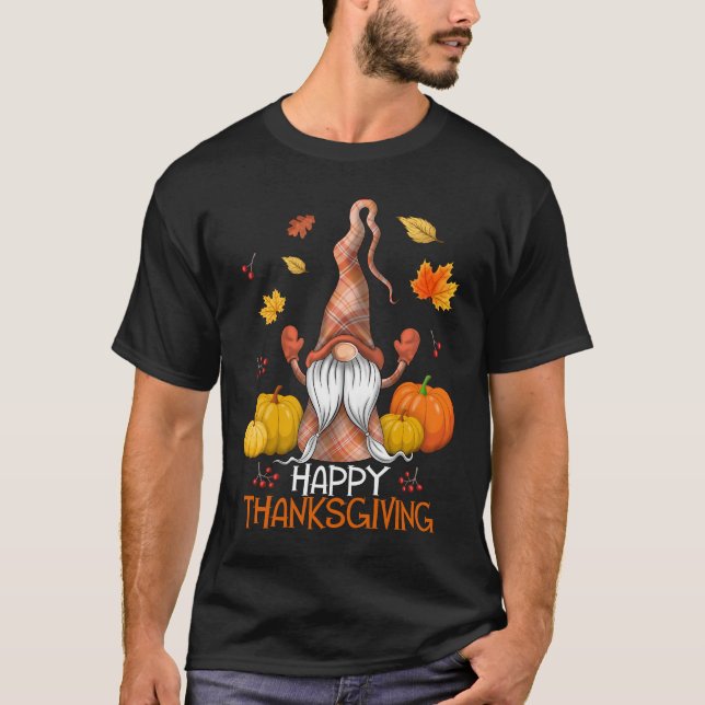 Gnome Happy Thanksgiving T-Shirt (Front)