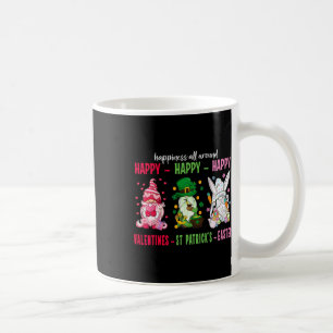 Gnome Happy Valentine St Patrick Easter Happiness Coffee Mug