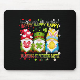 Gnome Happy Valentine St Patrick Easter Happiness  Mouse Mat