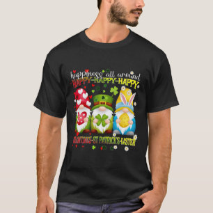 Gnome Happy Valentine St Patrick Easter Happiness T-Shirt