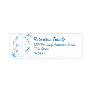Gnome Holiday Mailing Address Family Name Self-inking Stamp