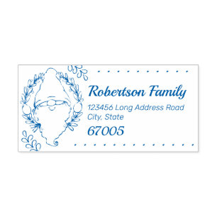 Gnome Holiday Mailing Address Family Name Self-inking Stamp