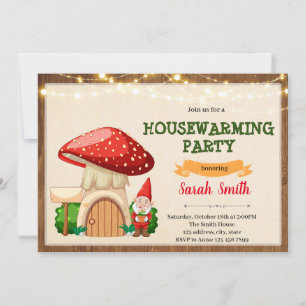 Gnome housewarming invitation