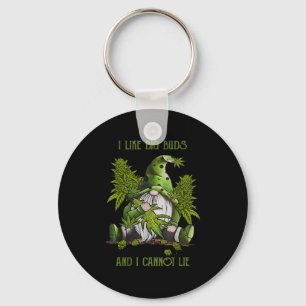 Gnome I Like Big Buds And I Cannot Lie Weed Stoner Key Ring