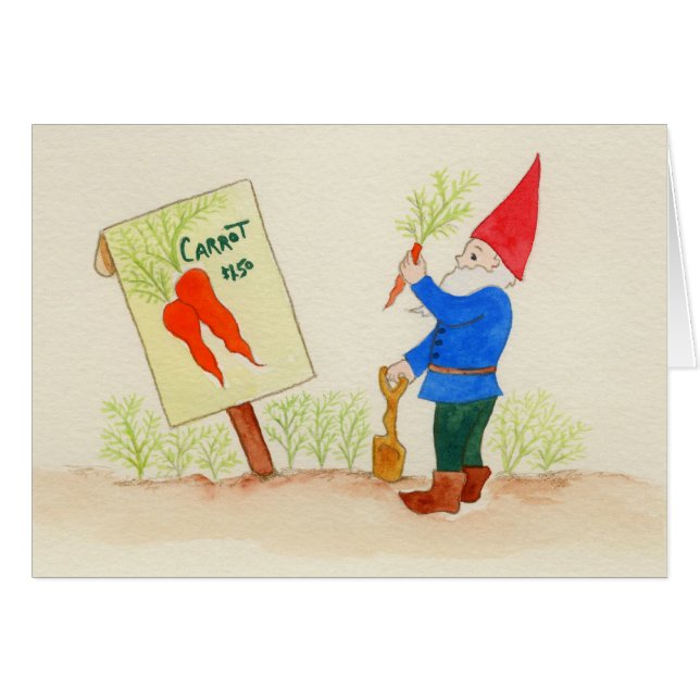 Gnome in garden (Front Horizontal)